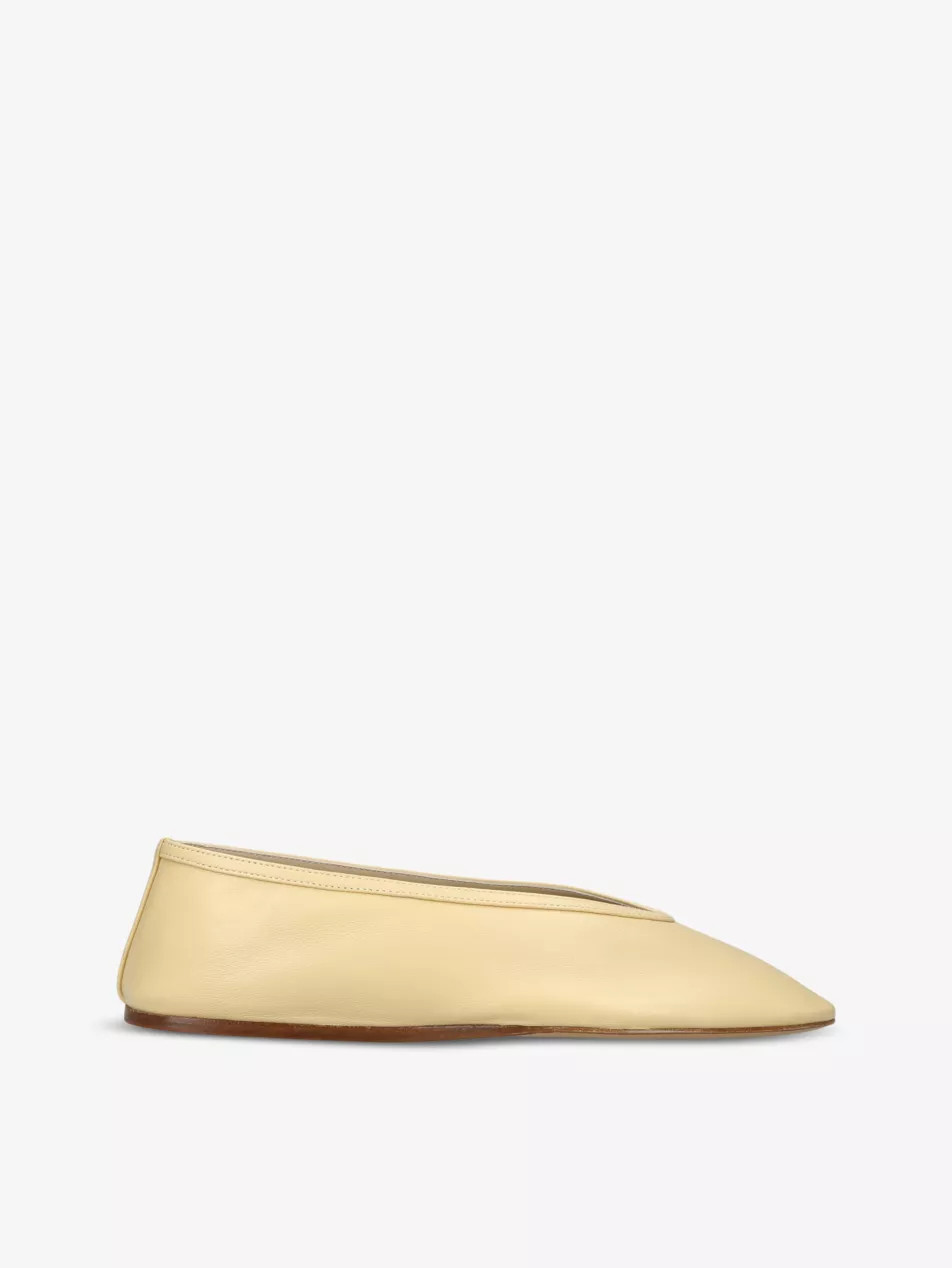 Luna pointed-toe leather pumps | Selfridges