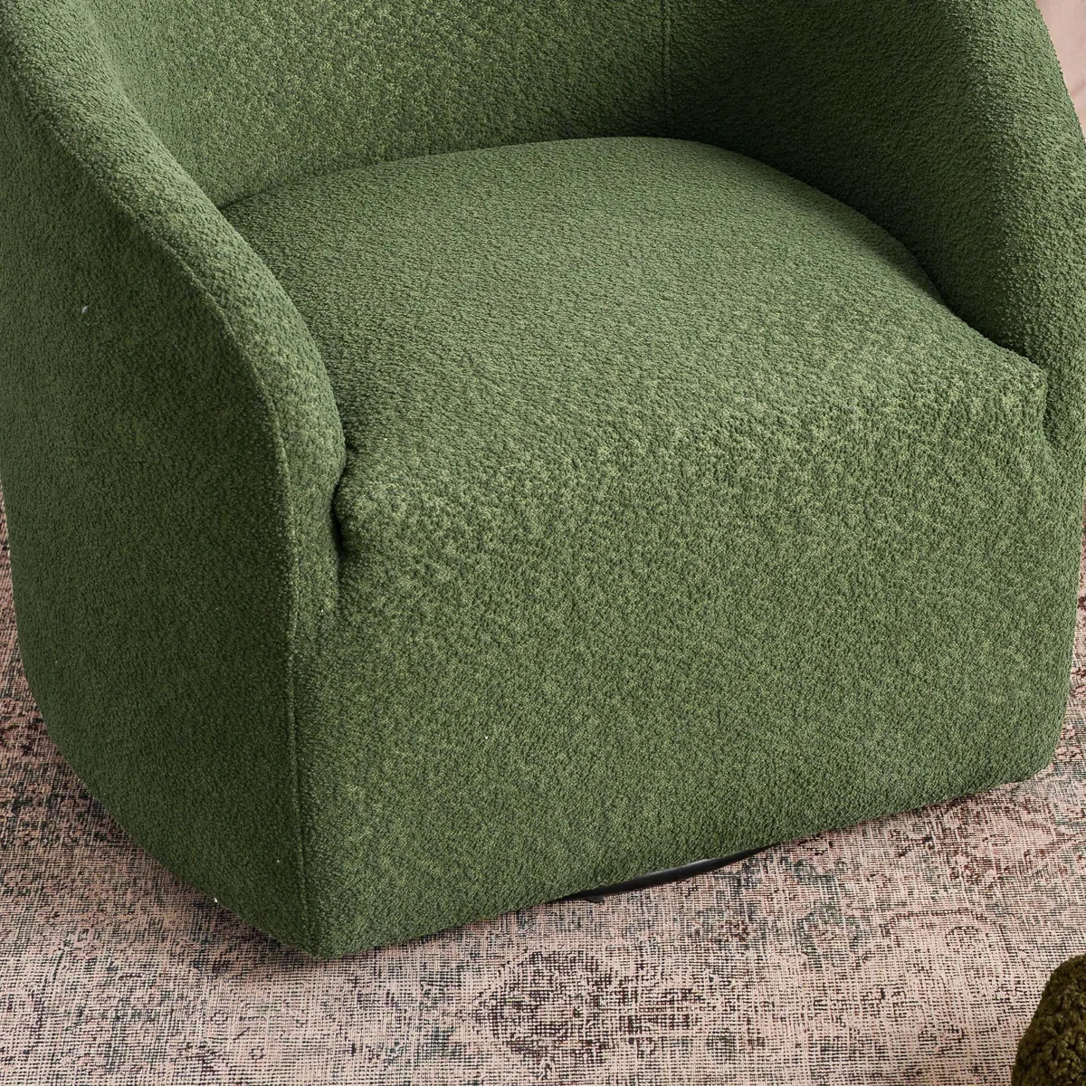 Charleene 32" Wide No Assembly Boucle Upholstered Swivel Barrel Chair (Set of 2) | Wayfair North America
