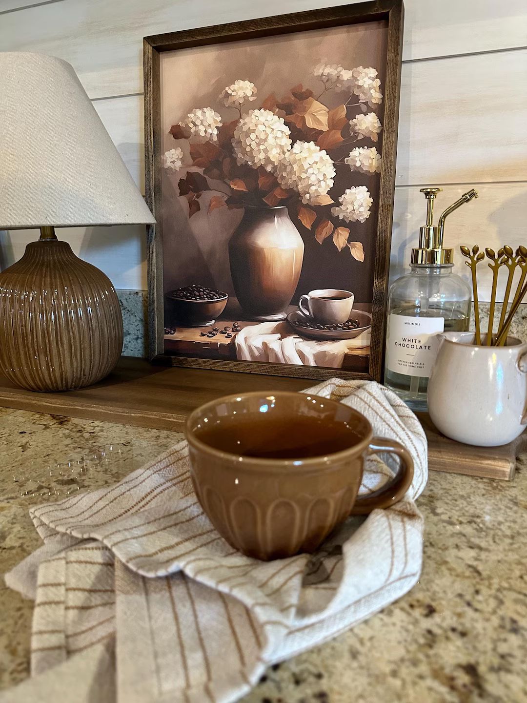 Autumn Morning Coffee FRAMED / Paper Print Autumn Art Fall Coffee Simply Inspired Design Co. Farm... | Etsy (US)