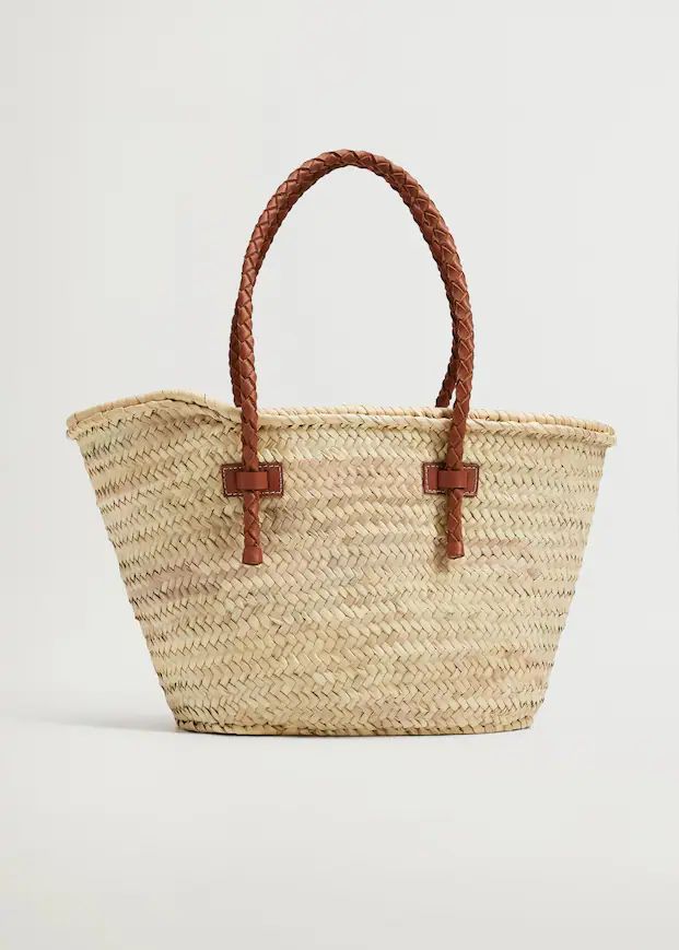 Twisted straps basket bag | MANGO (US)