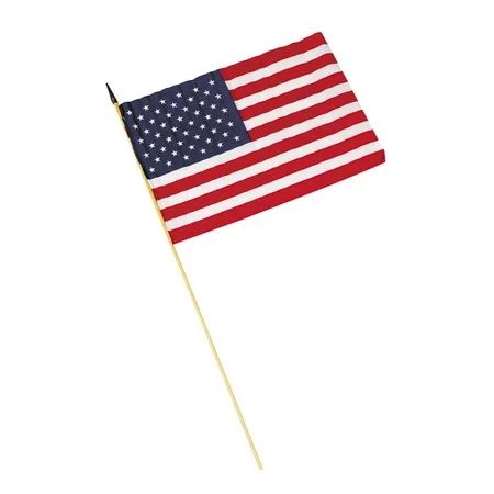 Cloth American Flags (18""X12"") - Party Decor - 12 Pieces | Walmart (US)