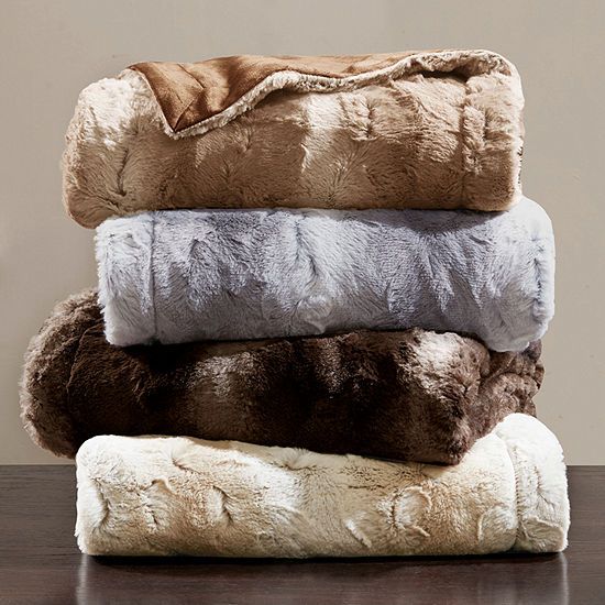 Madison Park Marcelle Oversize Faux-Fur Throw | JCPenney