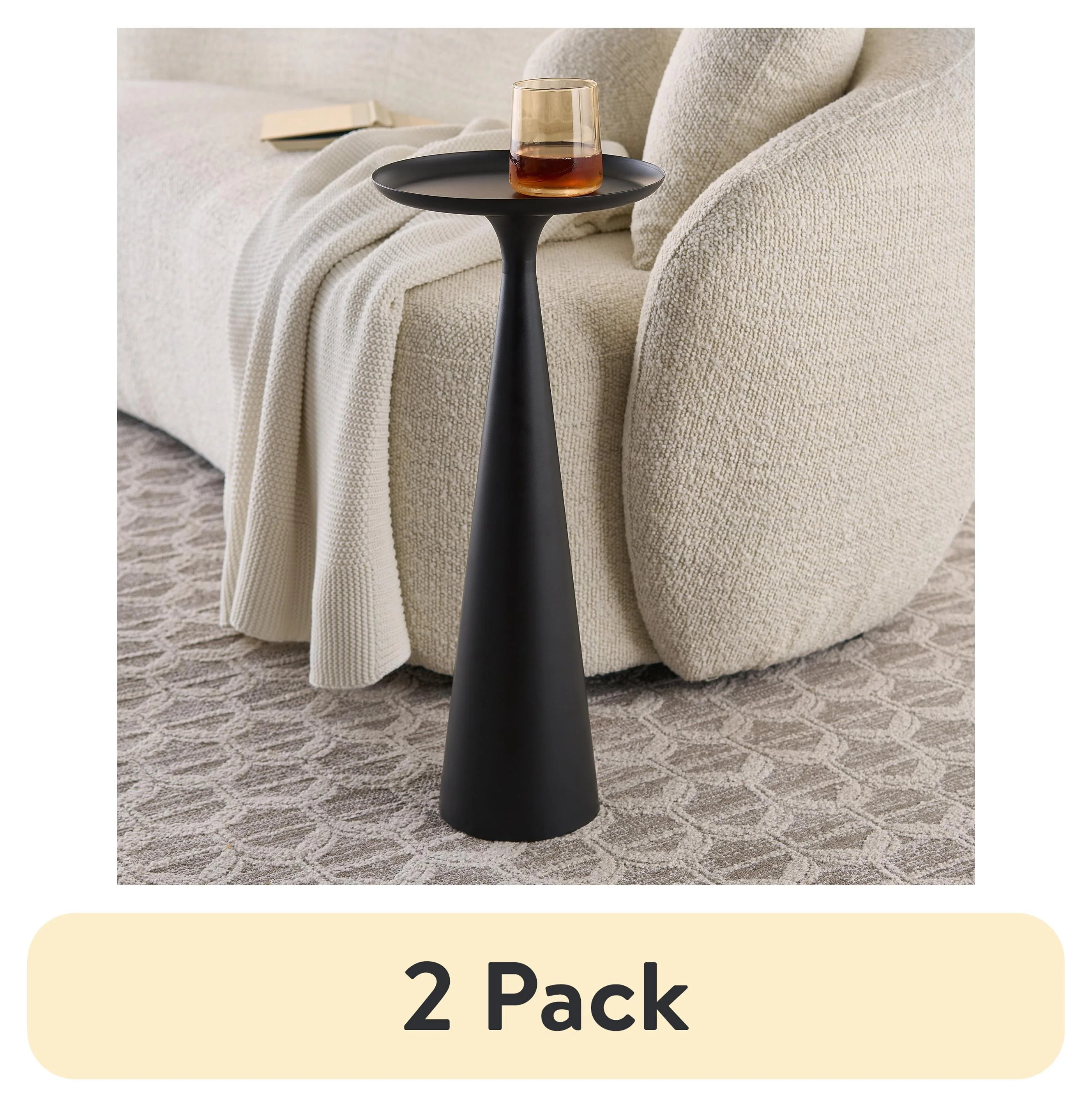 (2 pack) Better Homes & Gardens Truitt Drink Table, Black - Walmart.com | Walmart (US)