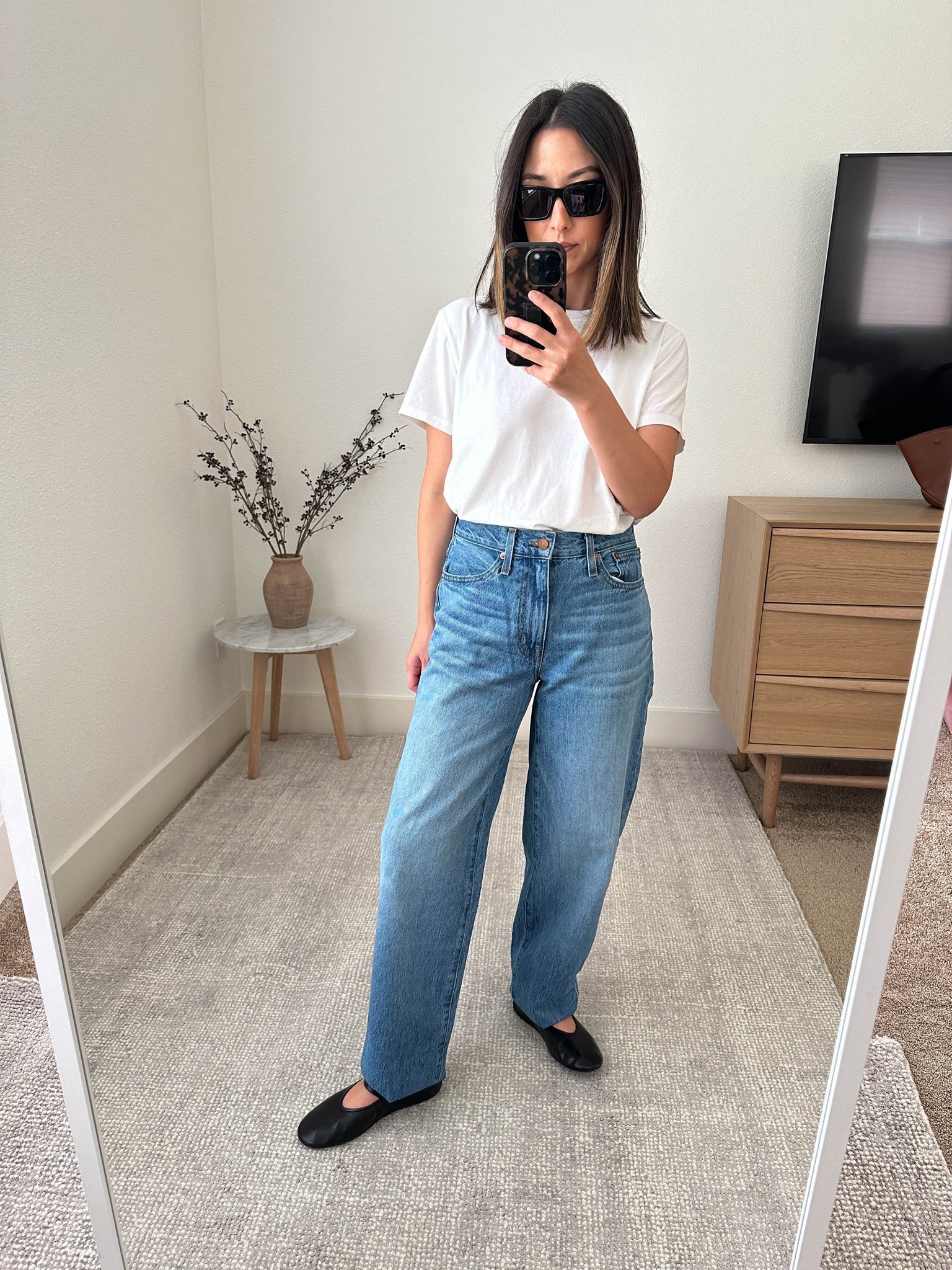 Madewell slouchy boy jean. Butter soft. Size down. Run really big. Love this wash although it doesn’t come in petites  

#LTKSale