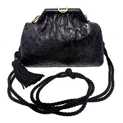 Vintage FENDI Black Genuine Ostrich Evening Bag  | eBay | eBay US