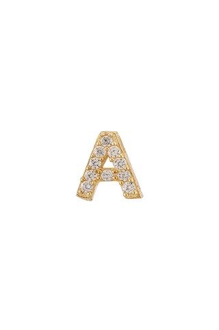 Adina's Jewels Pave Initial Stud Earring in Gold from Revolve.com | Revolve Clothing (Global)