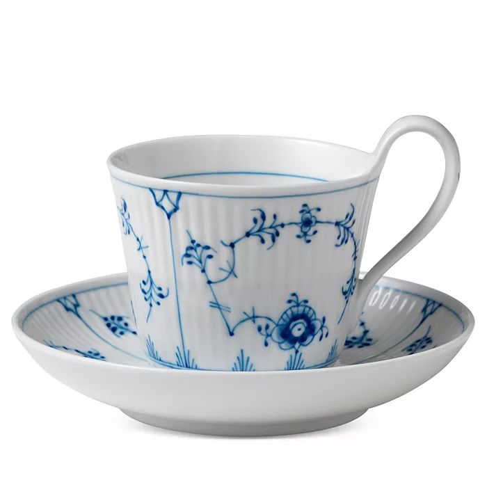 "Blue Fluted Plain" High Handle Tea Cup & Saucer | Bloomingdale's (US)