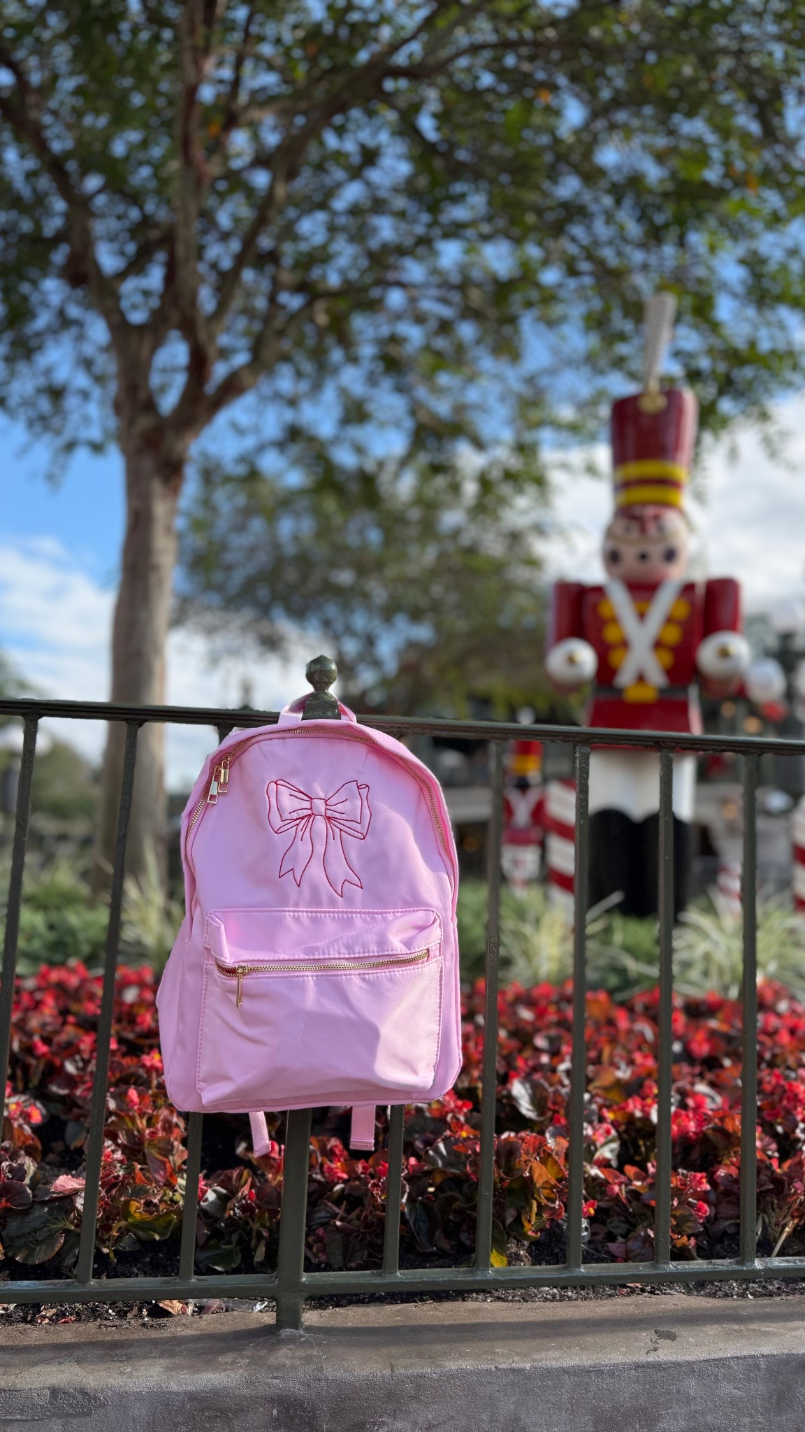 Pink Backpack for Disney with Bow