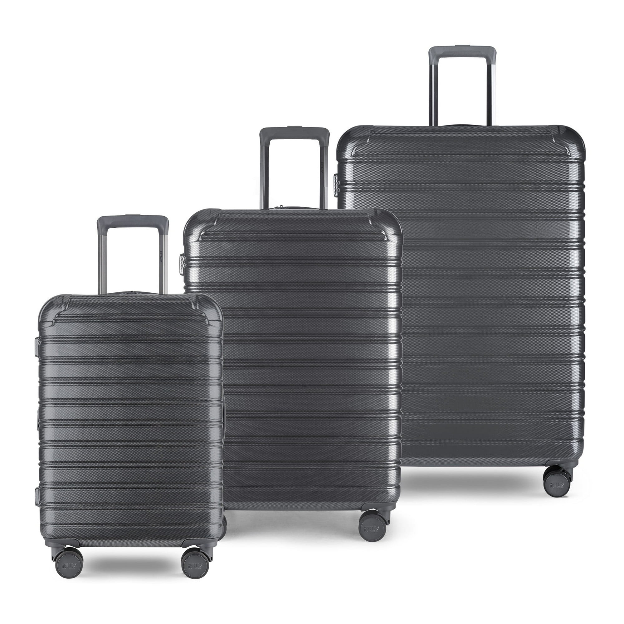iFLY Hardside Fibertech 3.0 3 Piece Set, 20" Carry-on, 24" and 28" Checked Luggage, Gadget Gray -... | Walmart (US)