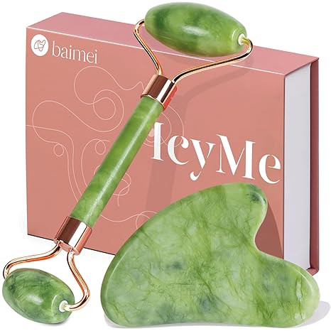 BAIMEI IcyMe Gua Sha & Jade Roller Facial Tools Face Roller and Gua Sha Set for Puffiness and Red... | Amazon (US)