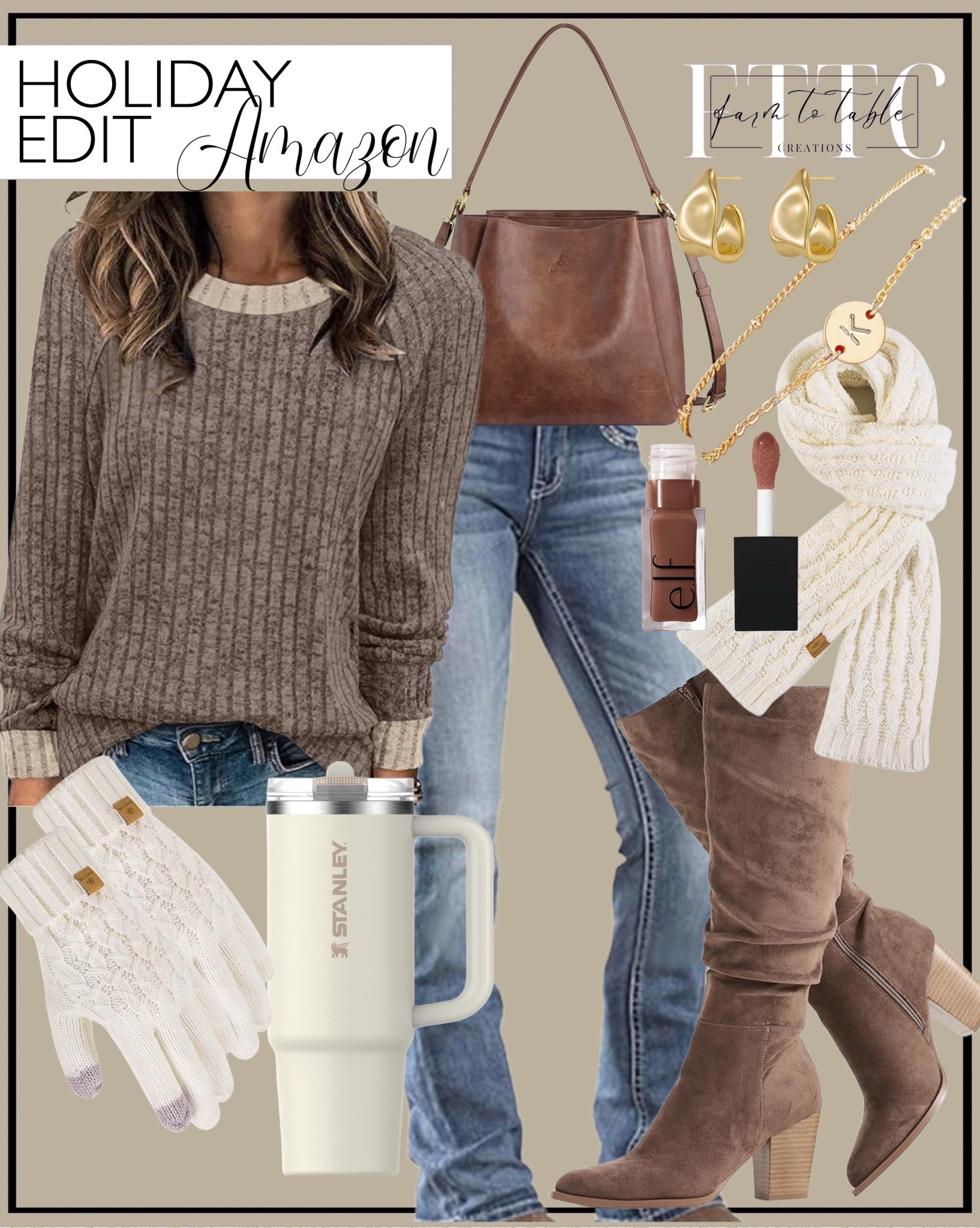 Holiday Amazon Outfit Edit – Cozy Neutral Winter Style

Follow @farmtotablecreations on Instagram for daily home & lifestyle finds 🤍

This holiday Amazon outfit edit is all about cozy neutrals and timeless winter staples you’ll reach for year after year. From the soft ribbed sweater and classic denim to the suede knee-high boots and warm knit accessories, every piece is easy to style, comfortable, and perfect for everyday winter wear. I finished the look with a neutral tote, simple gold jewelry, and a creamy Stanley tumbler for those cold mornings on the go. Effortless, practical, and giftable pieces that work all season long.

#amazonfashion #amazonfinds #winteroutfit #neutralstyle #cozyoutfit #fallwinterstyle #everydayoutfit #ootd #ootn

#LTKHoliday #LTKOver40 #LTKootd