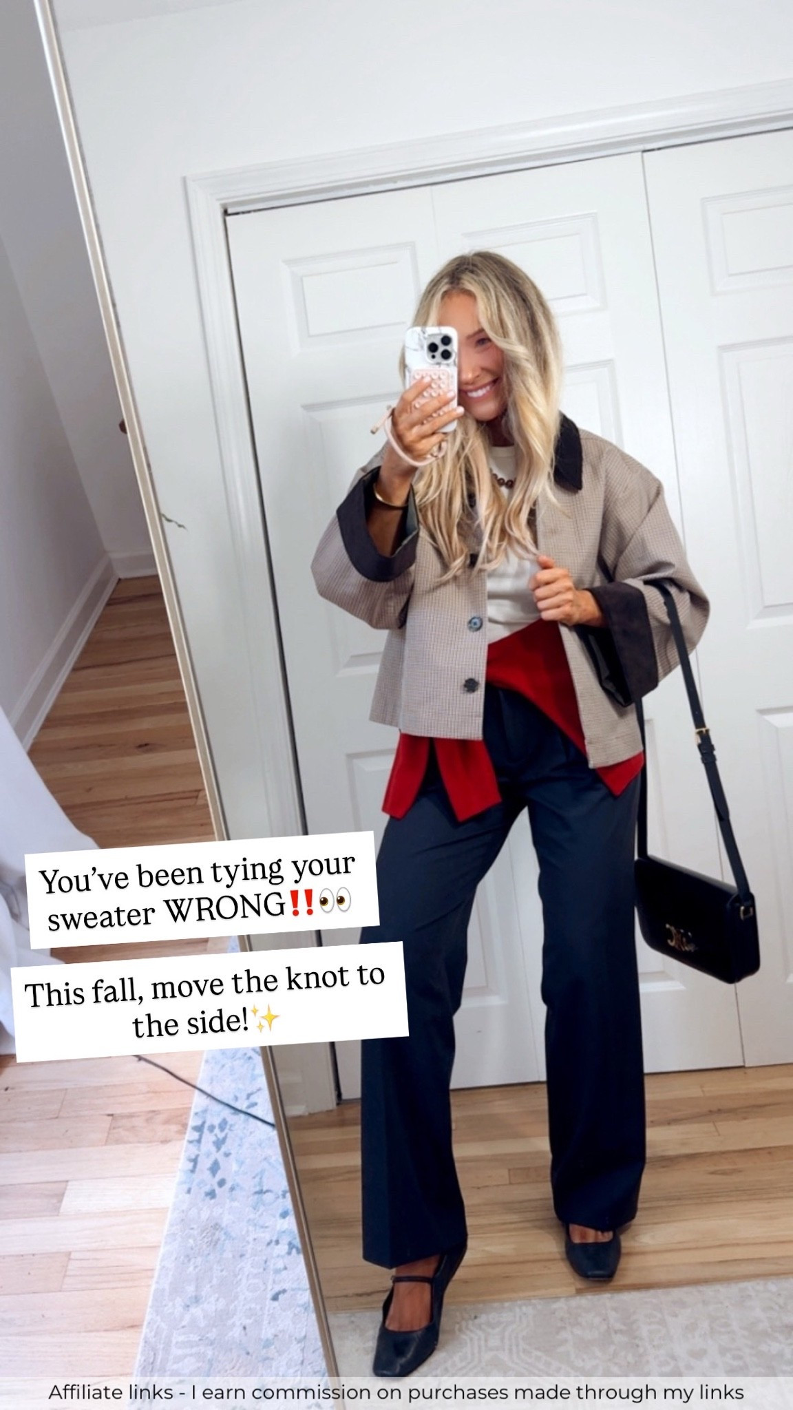 Affiliate links - I earn commission on purchases made through my links

Fall fashion trends
Casual fall outfits
Plaid barn jacket
Black pants 
Red sweater
Black Mary Jane shoes
Beaded necklace