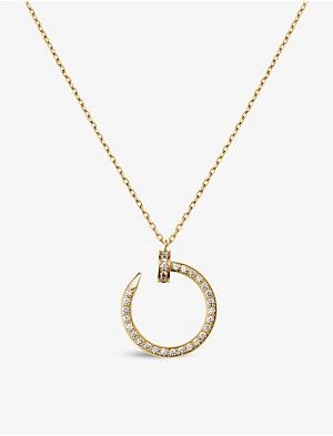 cartier juste un clou 18ct yellow-gold and diamond necklace | Selfridges