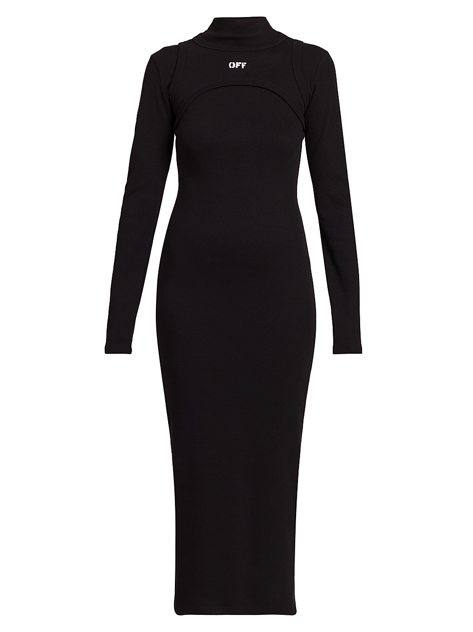 Stamped Logo Turtleneck Midi-Dress | Saks Fifth Avenue