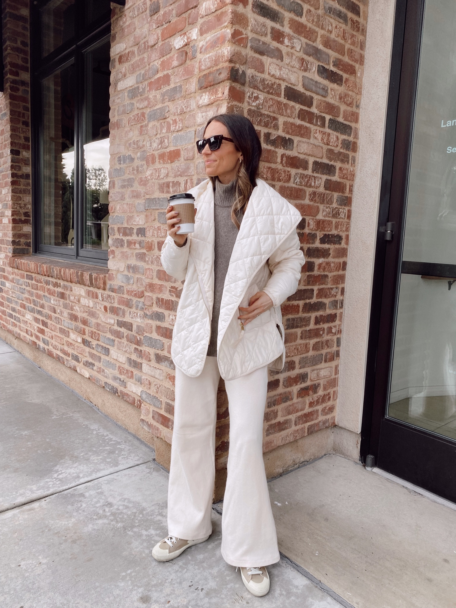 Today’s Outfit from
January’s capsule wardrobe 
Sweater pants 
Oversized turtleneck sweater
White quilted jacket 

#LTKstyletip #LTKSeasonal