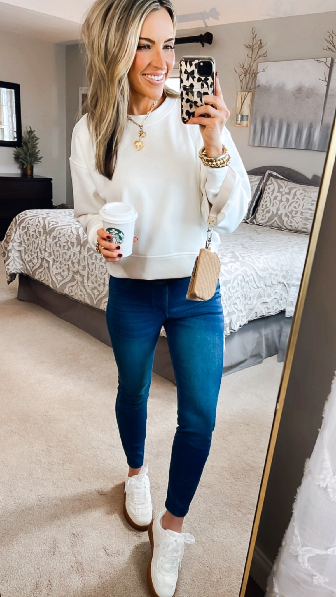 New arrival! Pull on stretchy jeans! These seriously impressed me! I’m wearing color: medium cat scratch, 27 inseam. I’m 5’5”. The sneakers are neutral and will go with everything! Comfy while elevating the look! TTS

#LTKFindsUnder100 #LTKootd #LTKPetite