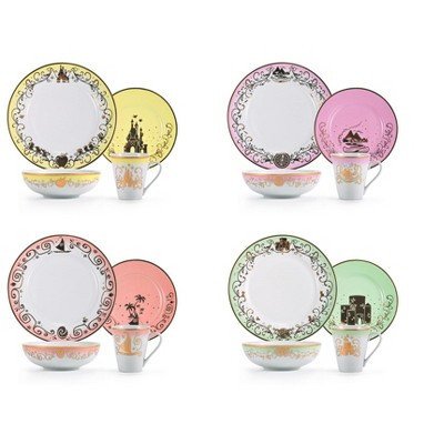 Disney Princess 16-Piece Ceramic Dinnerware Set Collection 3 | Plates, Bowls & Mugs | Target