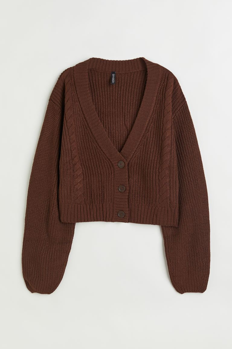 Knit Cardigan - Dark brown - Ladies | H&M US | H&M (US + CA)