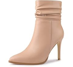 Allegra K Women's Slouchy Pointed Toe Stiletto Heels Ankle Boot, Amazon Fashion Fall, Amazon Boots,  | Amazon (US)