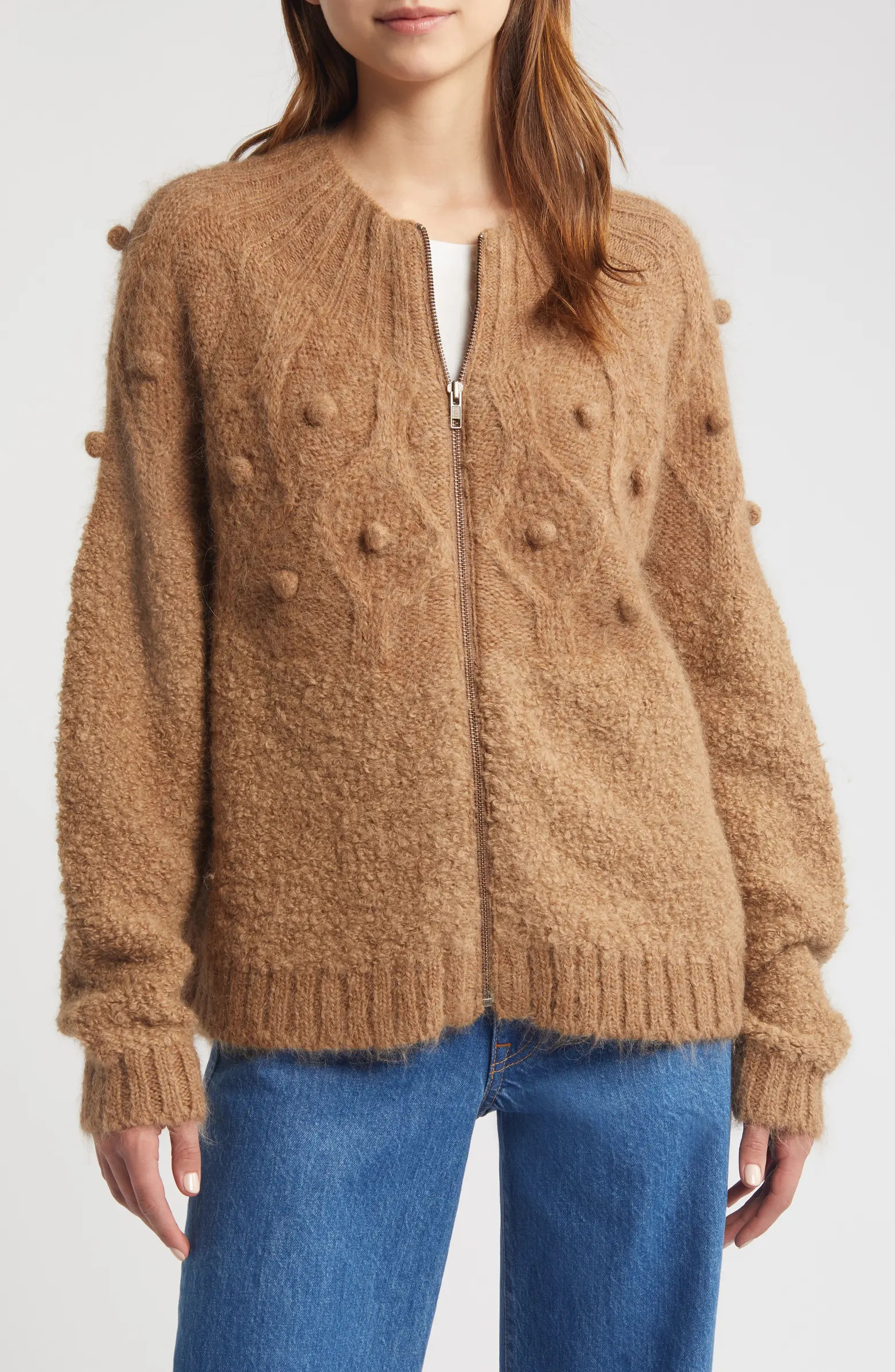FRAME Popcorn Bouclé Zip-Up Cardigan | Nordstromrack | Nordstrom Rack