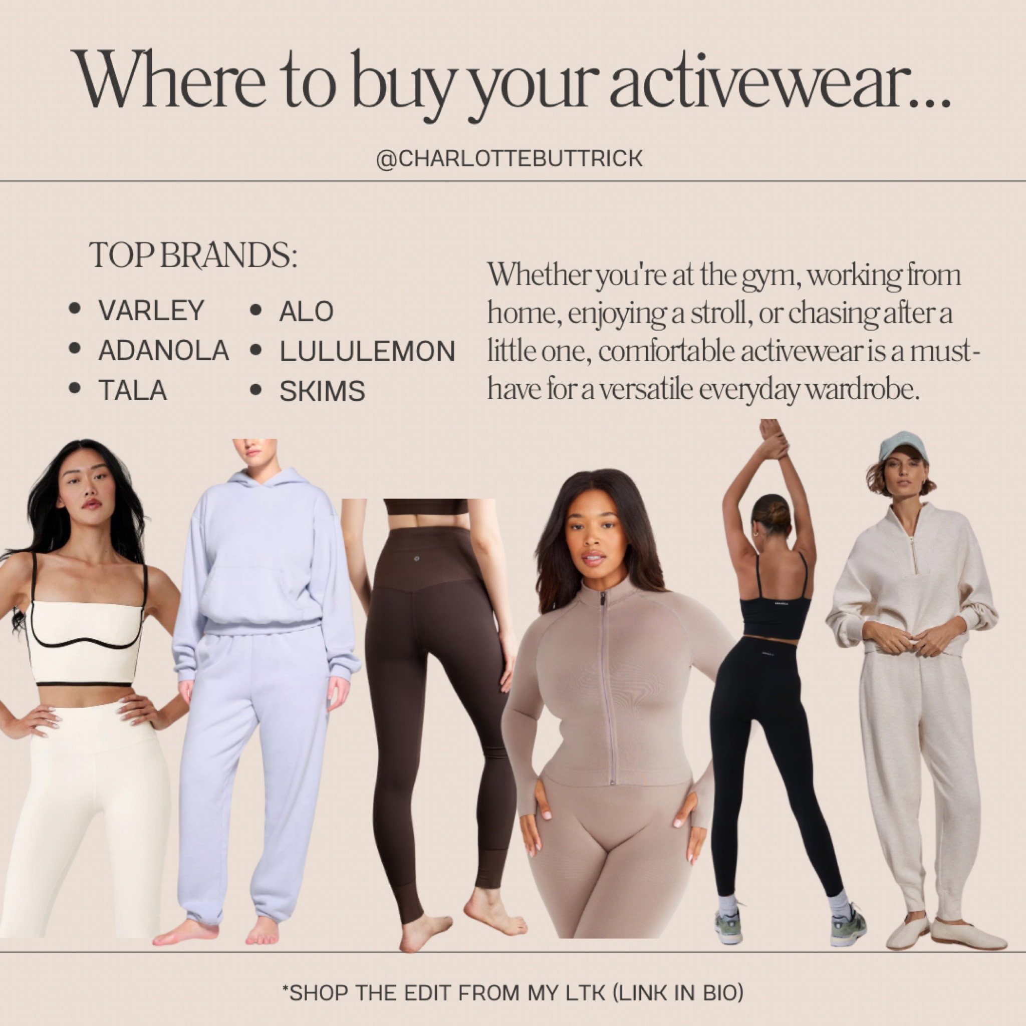 CAPSULE WARDROBE STAPLES

Spring capsule wardrobe 2024 activewear and loungewear

#LTKstyletip #LTKfindsunder50 #LTKSeasonal