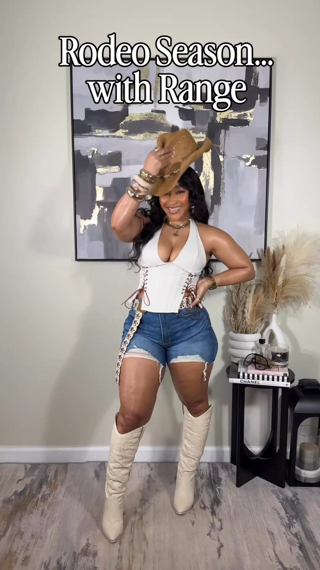 Rodeo looks with range! Here’s a round of of my recent rodeo looks. Corset tops, ruffle skirts, snatching denim, graphic tees , cowgirl hats and boots! Yep! All bases covered! *Wearing pasties under this cream halter top. Tagged
Everything Medium/Denim (long & short):8 

#LTKgrwm #LTKootd #LTKFestival