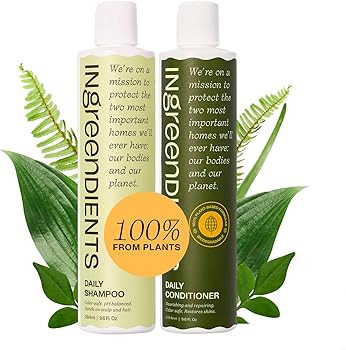 Ingreendients Vegan Shampoo and Conditioner Sulfate Free with Organic Ingredients, Apple Cider Vi... | Amazon (US)