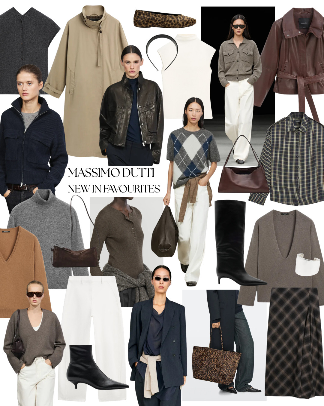 Massimo Dutti new in 🤎 My current fall favourites — elevated knits, leather, leopard print and so many good everyday staples. 

 