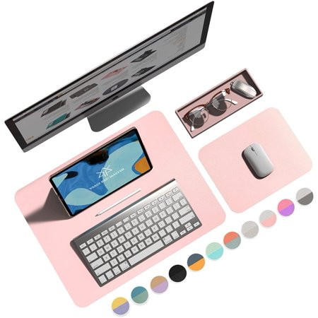 Set of 2 Mouse Pads YSAGi Leather Laptop Mouse Pad 1 Computer Desk Mat plus 1 Mouse Pad Waterproof P | Walmart (US)
