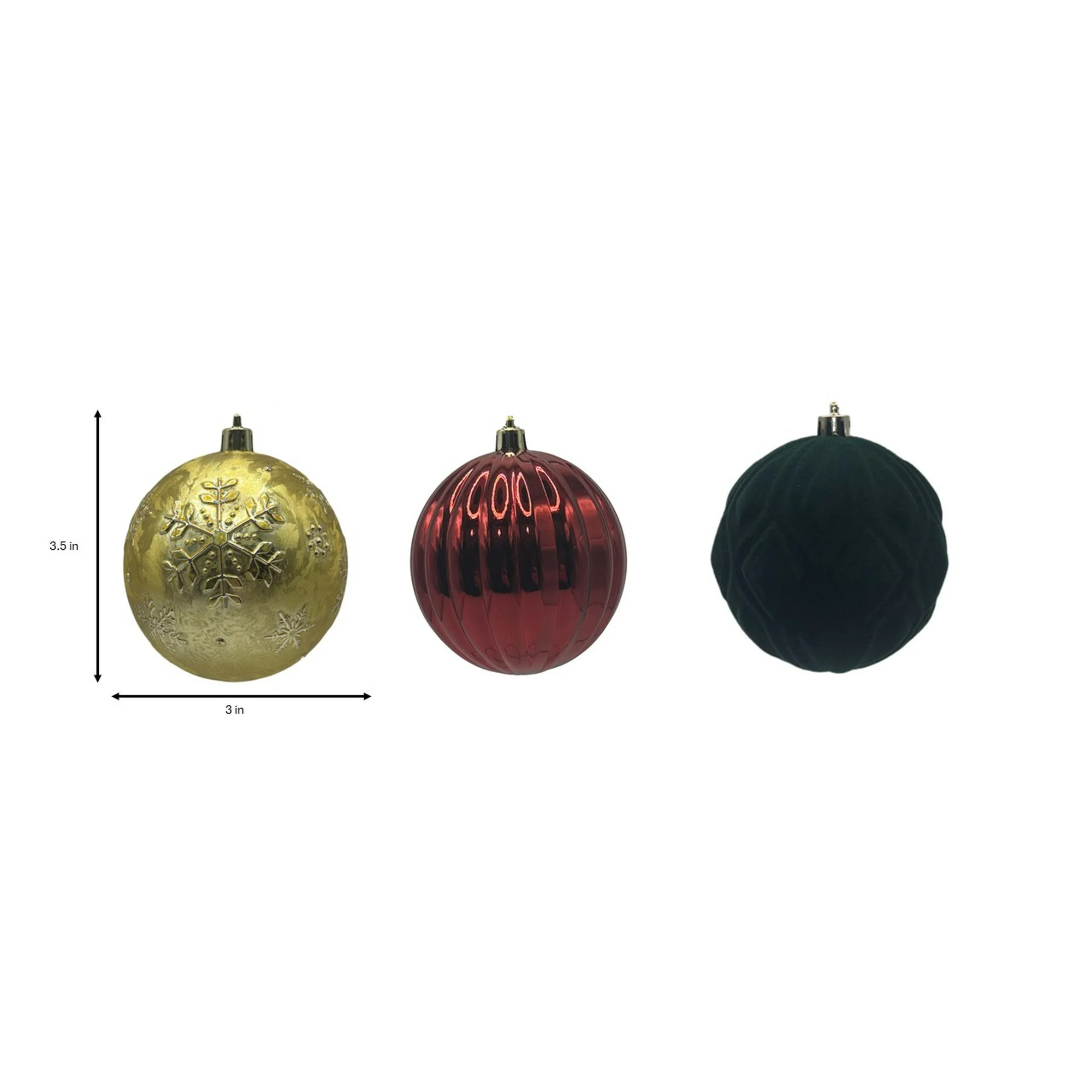 62 Count Multicolor Shatterproof Christmas Ornaments, by My Texas House | Walmart (US)