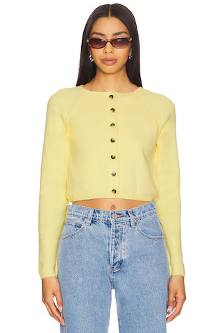 Free People Sydney Shrunken Cardi in Sunshine Time from Revolve.com | Revolve Clothing (Global)