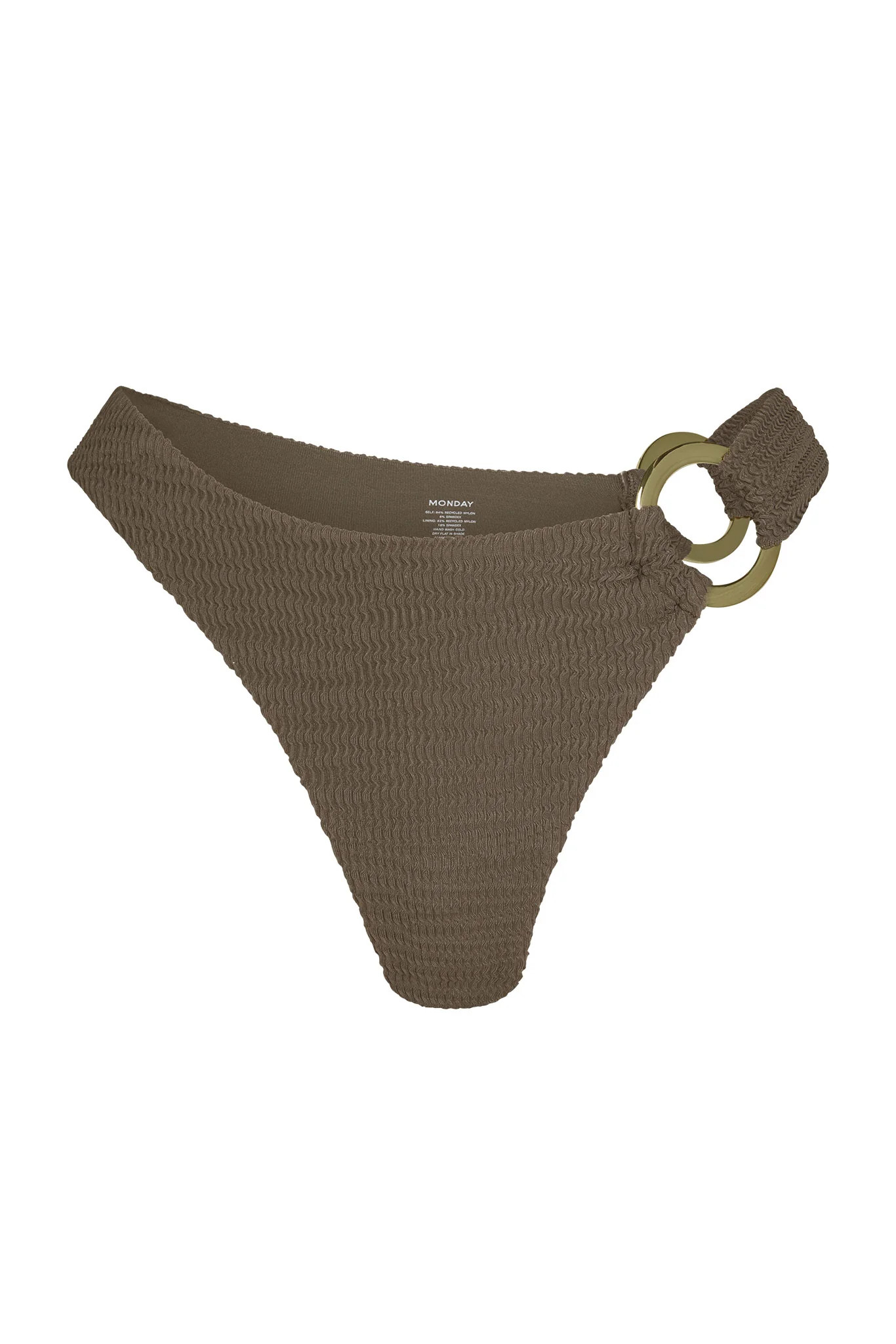 Bronte Bottom - Stone Crinkle | Monday Swimwear