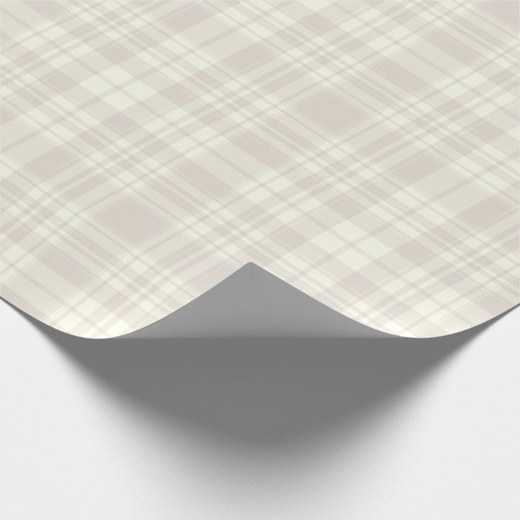 Tartan Plaid Cream & Beige No. 66 Wrapping Paper | Zazzle | Zazzle
