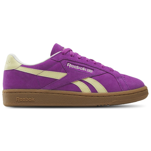 Reebok Womens Reebok Club C Grounds UK - Womens Running Shoes Purple Rave/Chalk/Bleached Yellow Size 8.5 | Champs Sports