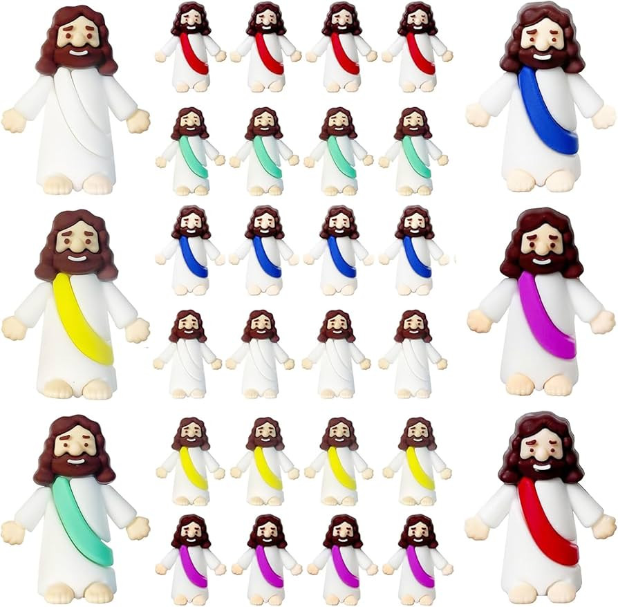30Pcs Little Jesus Figures, Set of 30pcs Action Figures Mini Jesus Figurines in Bulk, Tiny Jesus ... | Amazon (US)
