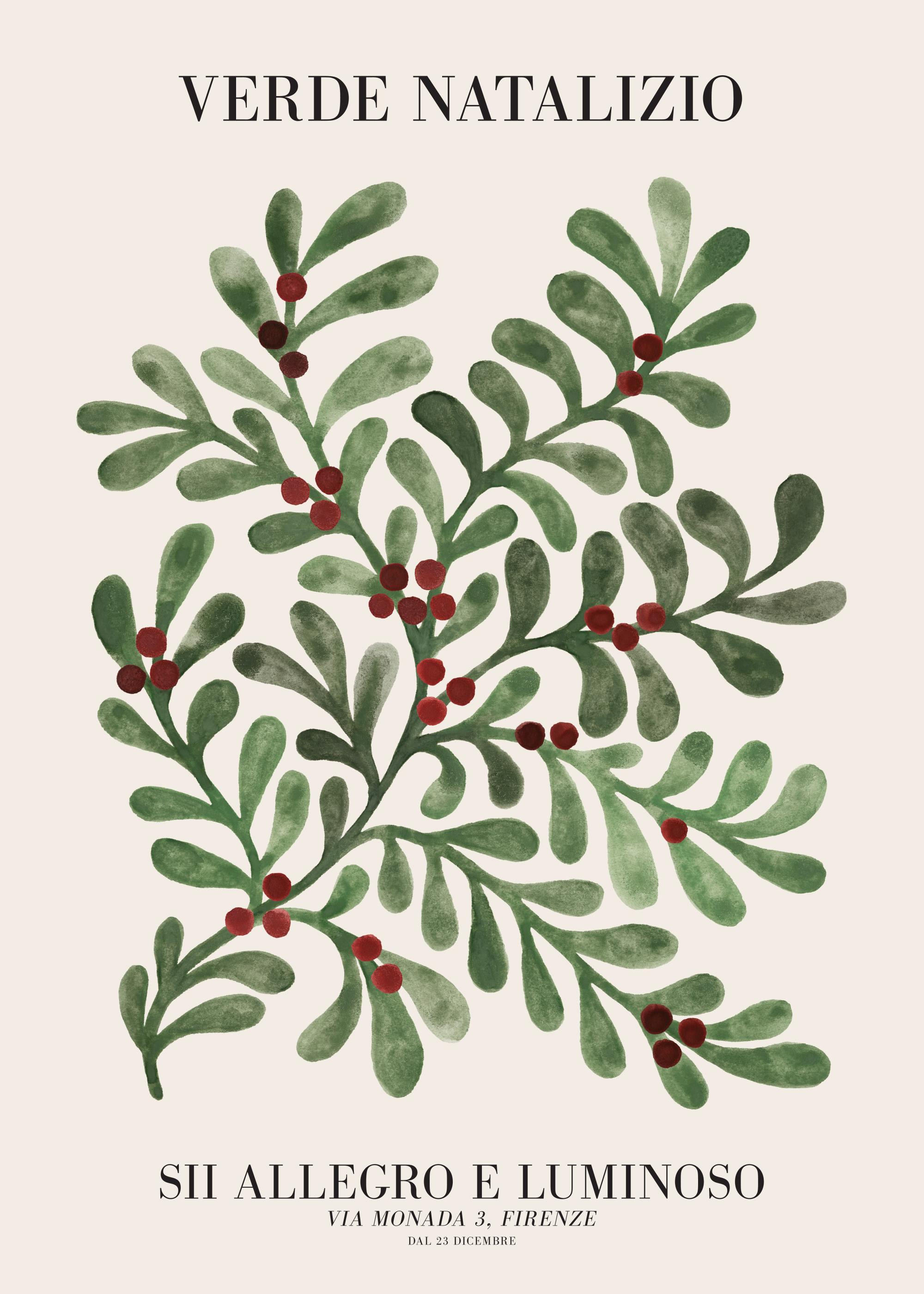 Christmas Greenery Print | Desenio