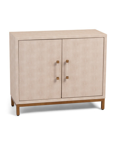 32x28 Faux Shagreen Brass With Two Door Cabinet | TJ Maxx
