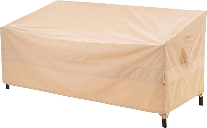 2-Seater Loveseat Cover, Waterproof, UV-Resistant & Windproof, 58" x 40" x 35", Beige | Amazon (US)