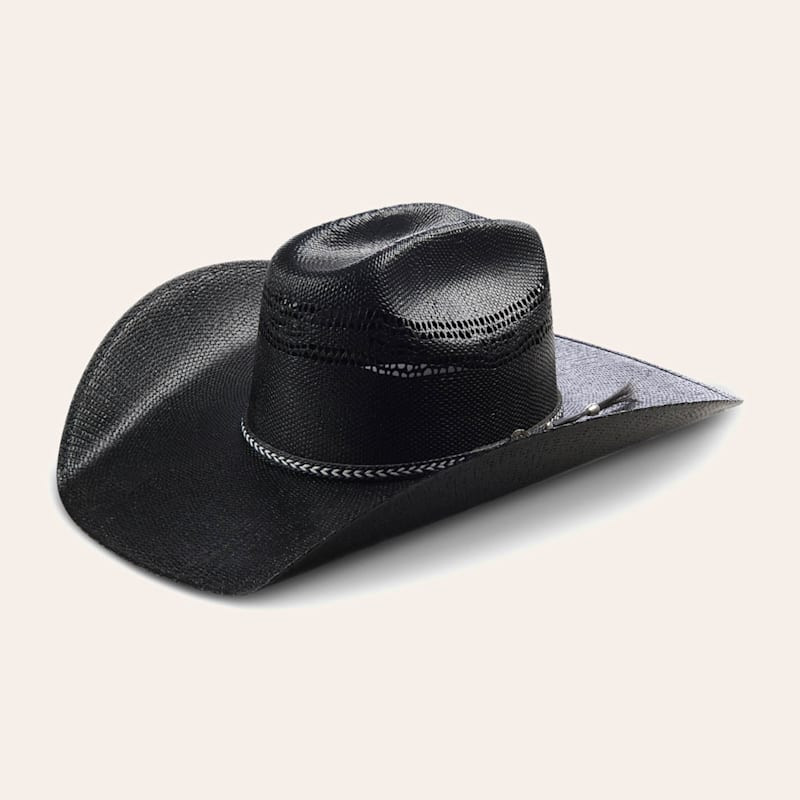 Cavender's Black Bangora with Horsehair Band Straw Cowboy Hat | Cavender's