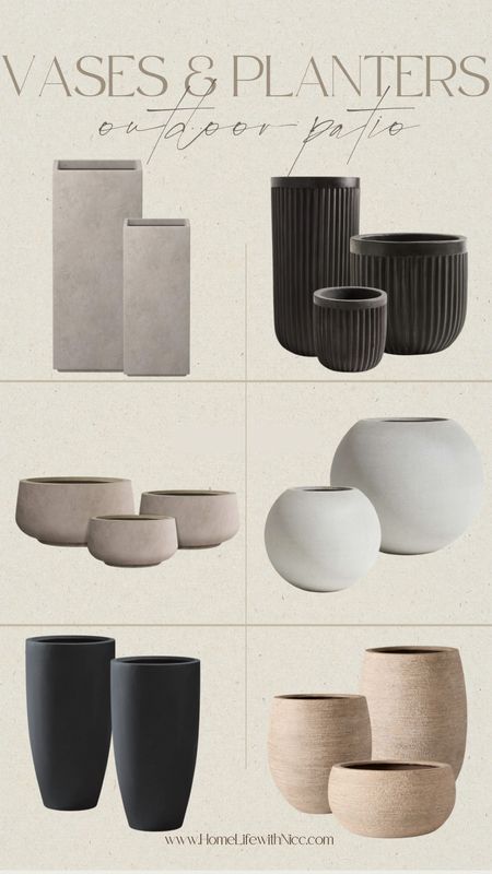 Beautiful neutral planters and vases for a modern, organic patio refresh! So many great finds and for all budgets, too!
#outdoorpatio #modernorganicdecor #outdoorplanters #outdoordecor #patiodecor 

#LTKhome #LTKstyletip #LTKSeasonal