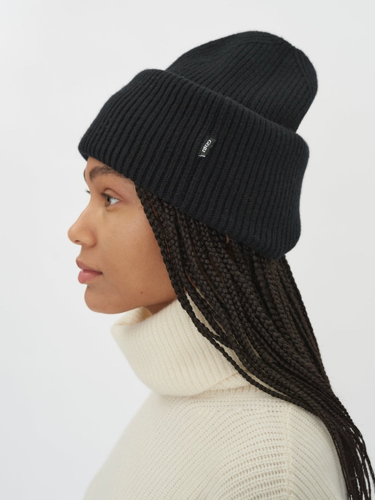Ribbed Chunky Beanie | Gobi Cashmere