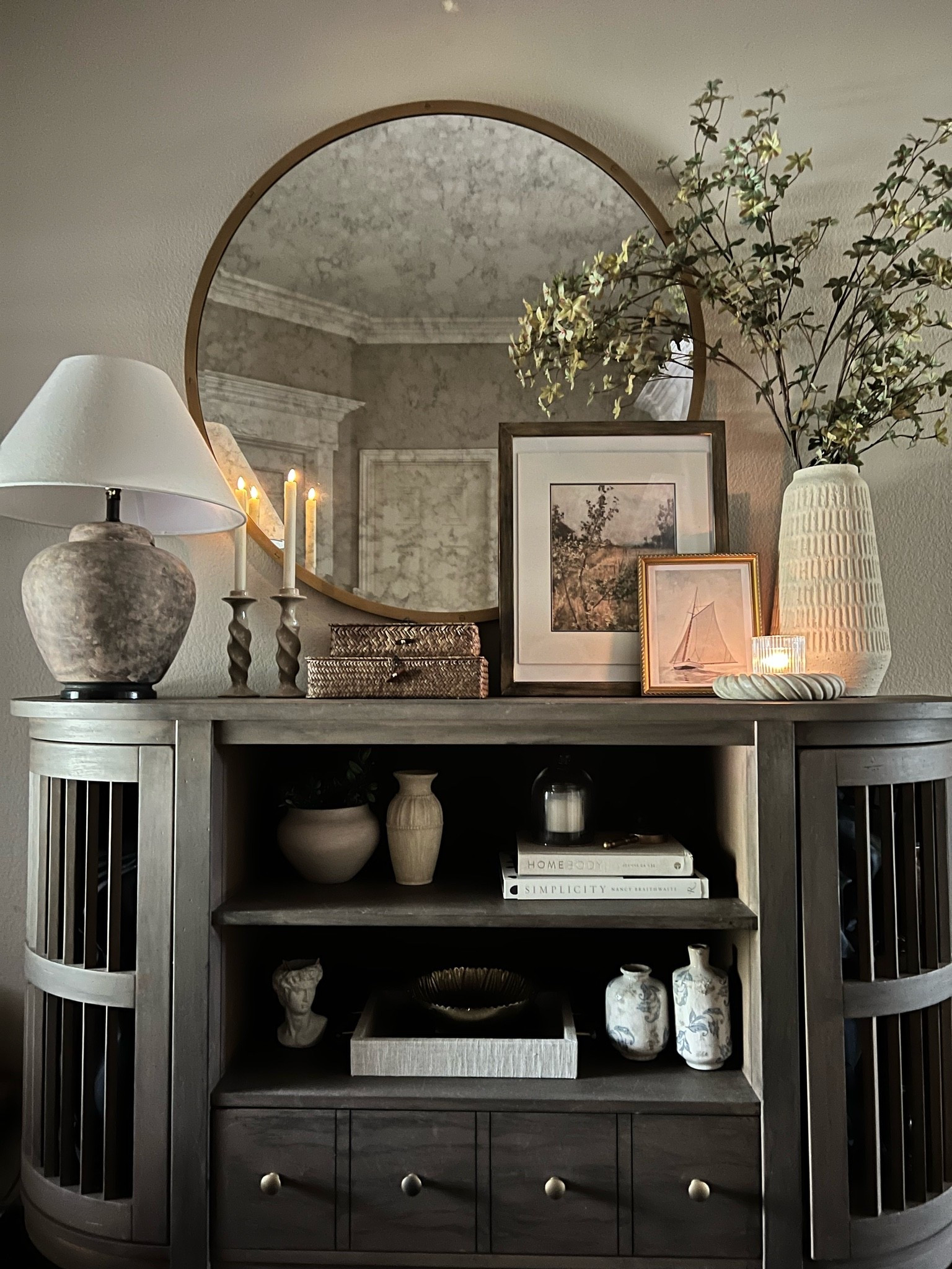 Entry way views 
Magnolia vases 
Summer styling 
DIY lamp

#LTKSeasonal #LTKHome #LTKSaleAlert