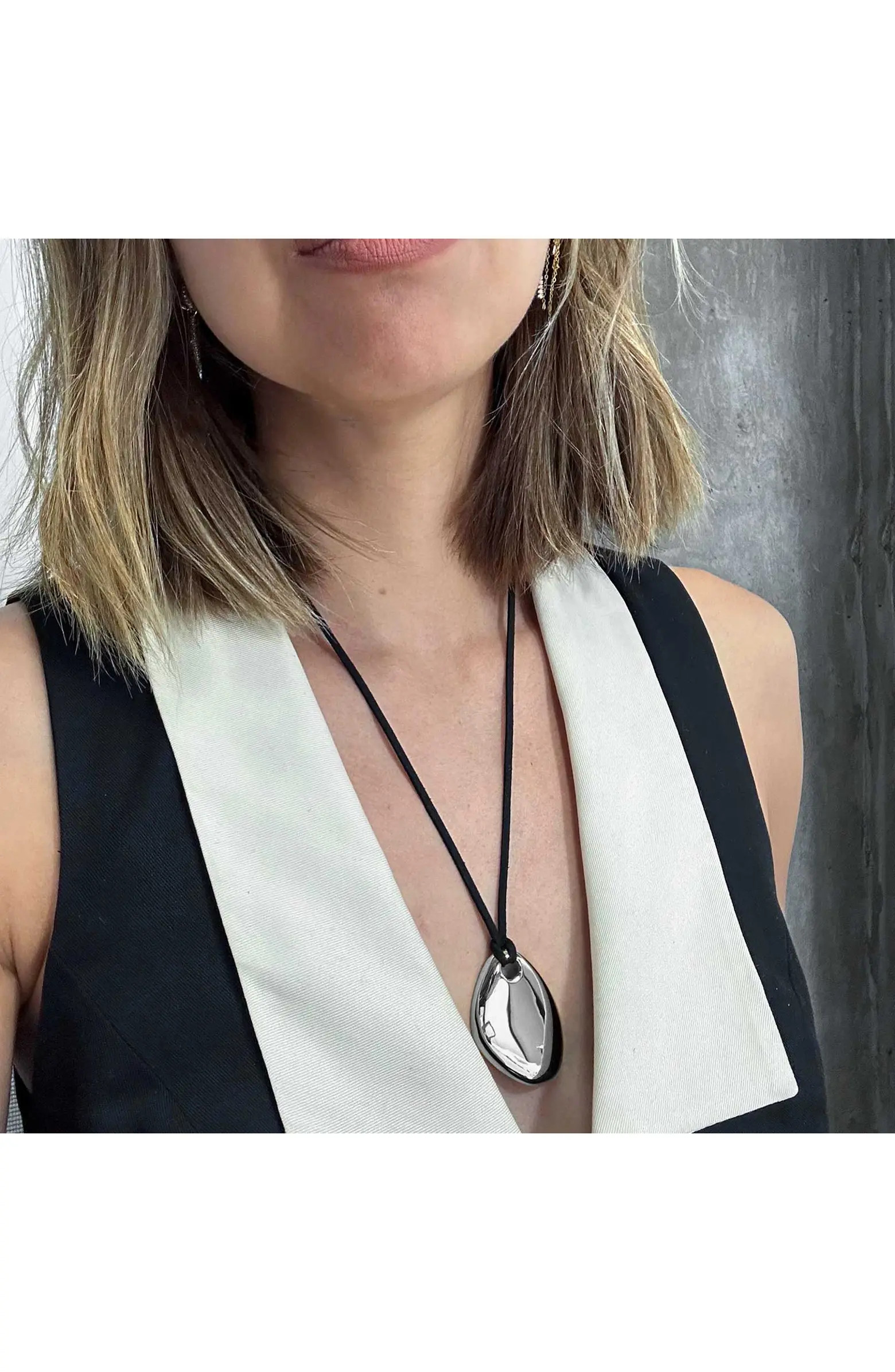 Bold Sculptural Silver Cord Necklace | Nordstrom