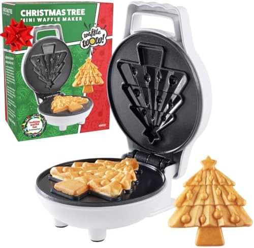 Christmas Tree Mini Waffle Maker- Make this Holiday Special for Kids w Cute 4 Inch Waffler Iron, ... | Amazon (US)