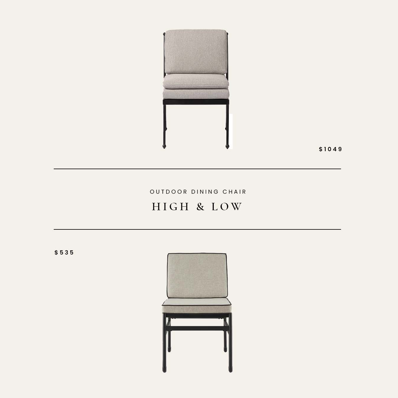 High / Low : Outdoor Dining Chair

#LTKSeasonal #LTKHome