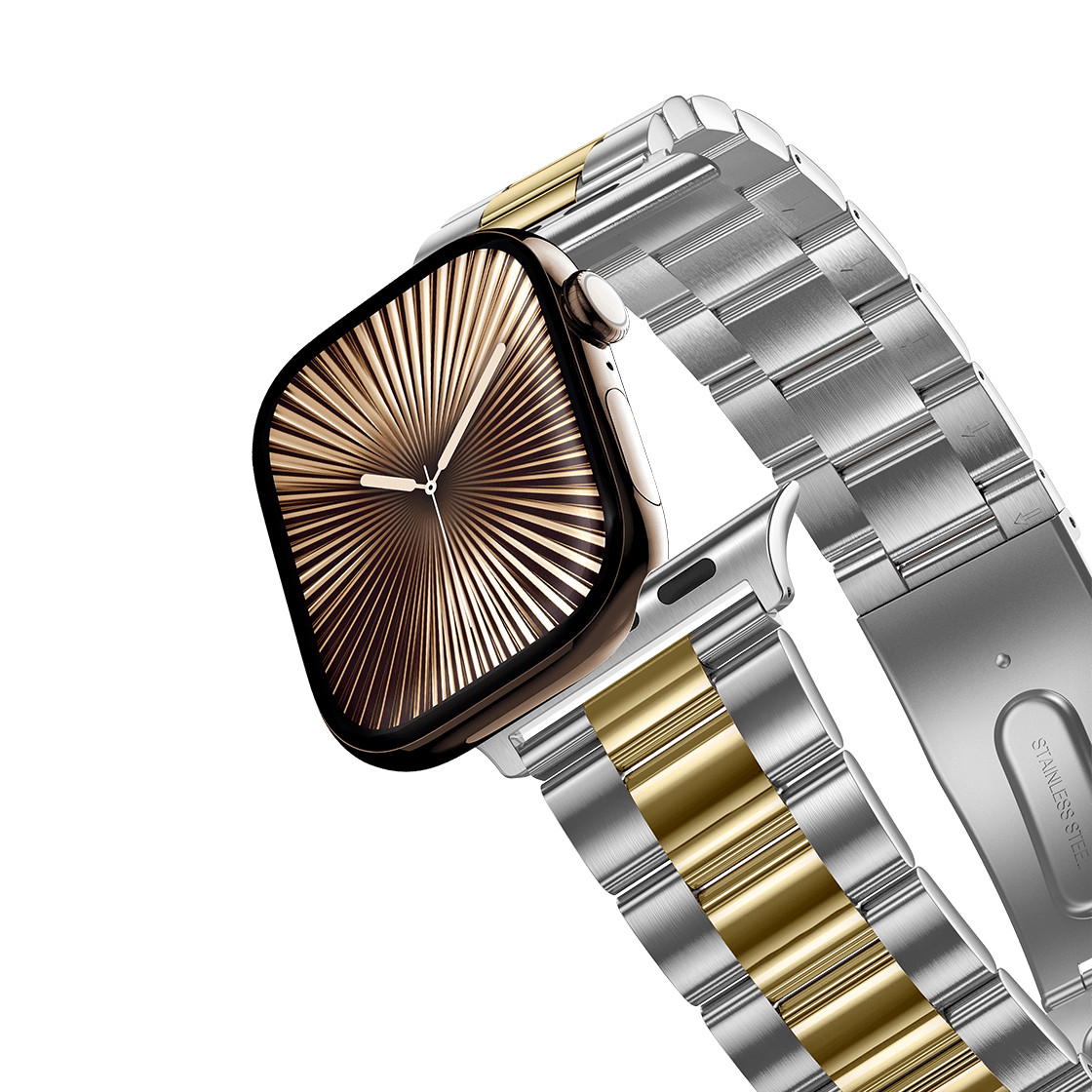 Stainless Steel 3-Link Band - Yellow Gold/Silver | Casetify