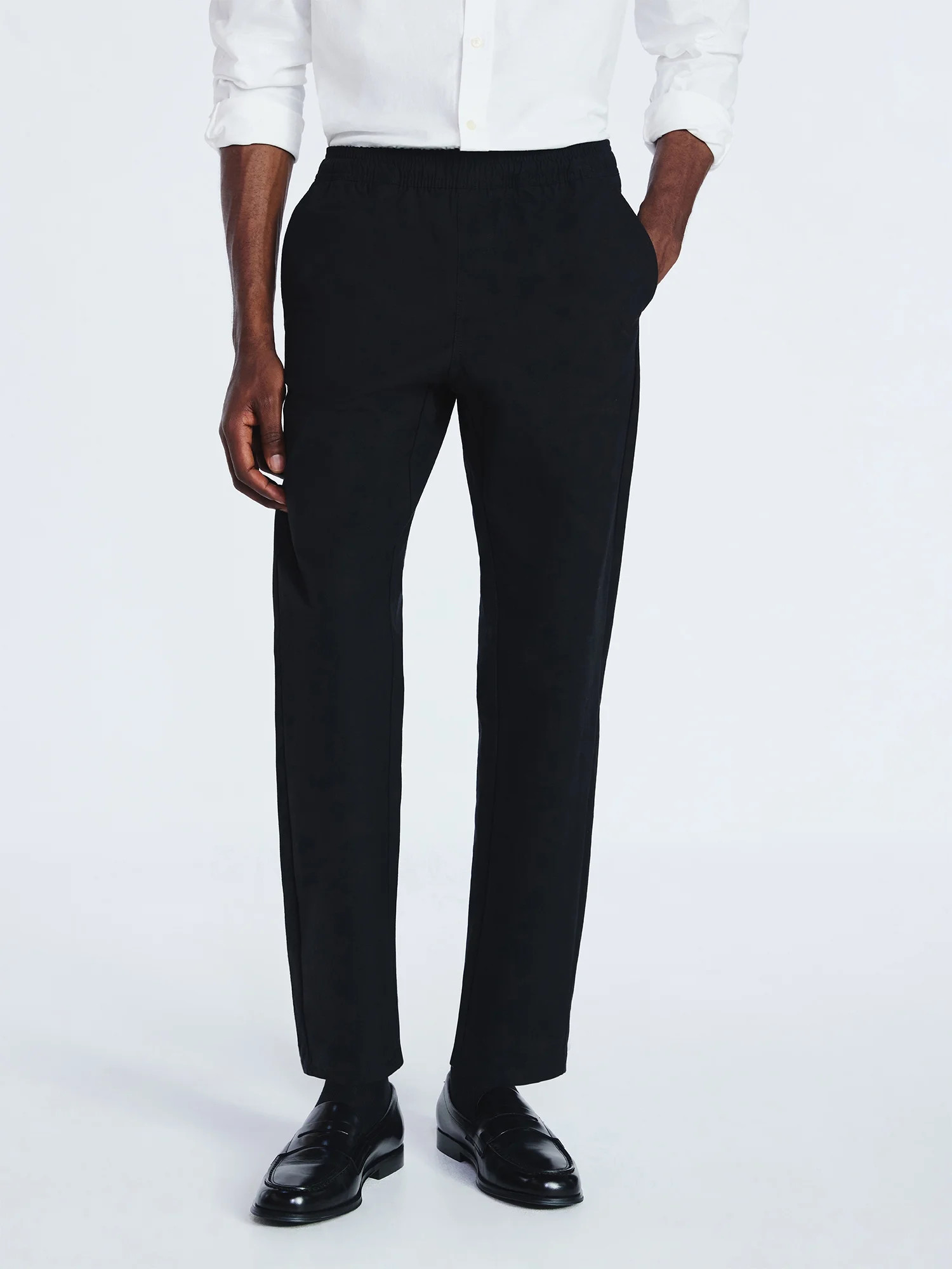 Free Assembly Men's Straight Fit Tapered Leg Pull On Commuter Pants, Sizes S-3XL | Walmart (US)