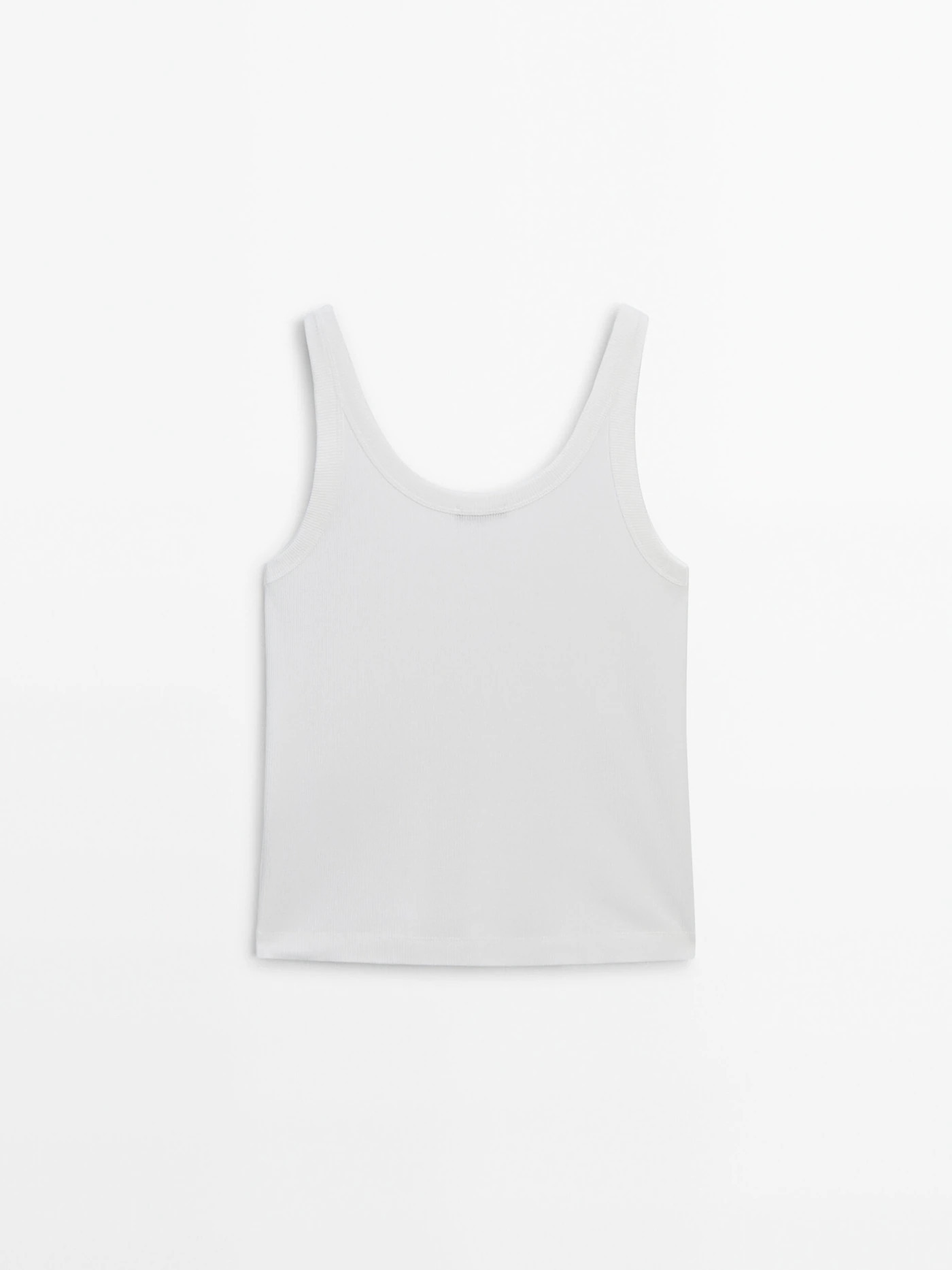 Ribbed sleeveless T-shirt | Massimo Dutti US