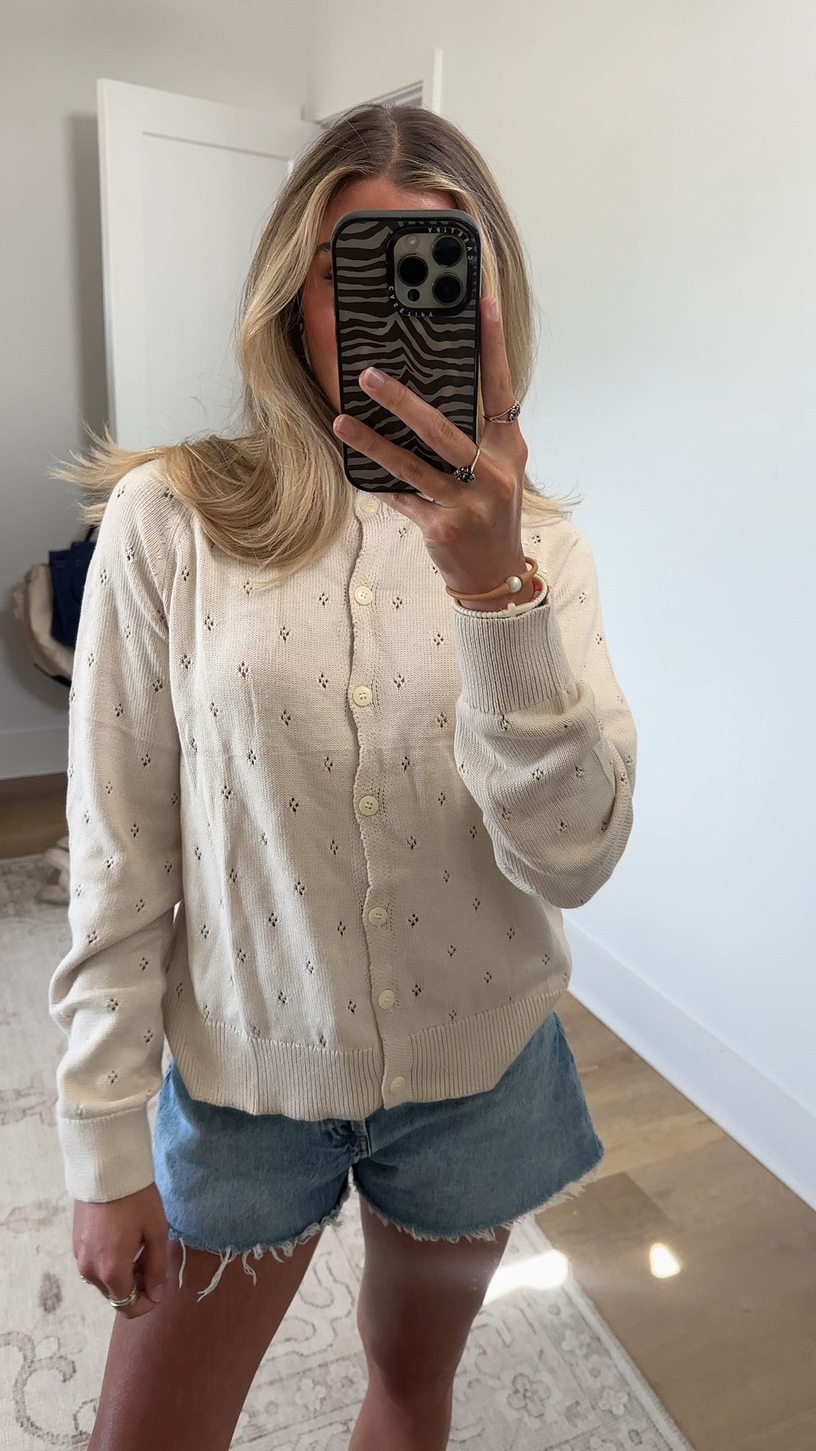 Amazon size small Hongsui Women's Casual Solid Color Sweater Crewneck Button Down Cardigan Hollow Out Ribbed Knit Tops

#LTKootd #LTKWorkwear #LTKSaleAlert
