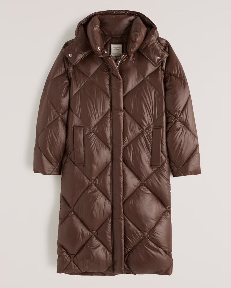 Women's A&F Ultra Long Quilted Puffer | Women's Coats & Jackets | Abercrombie.com | Abercrombie & Fitch (US)